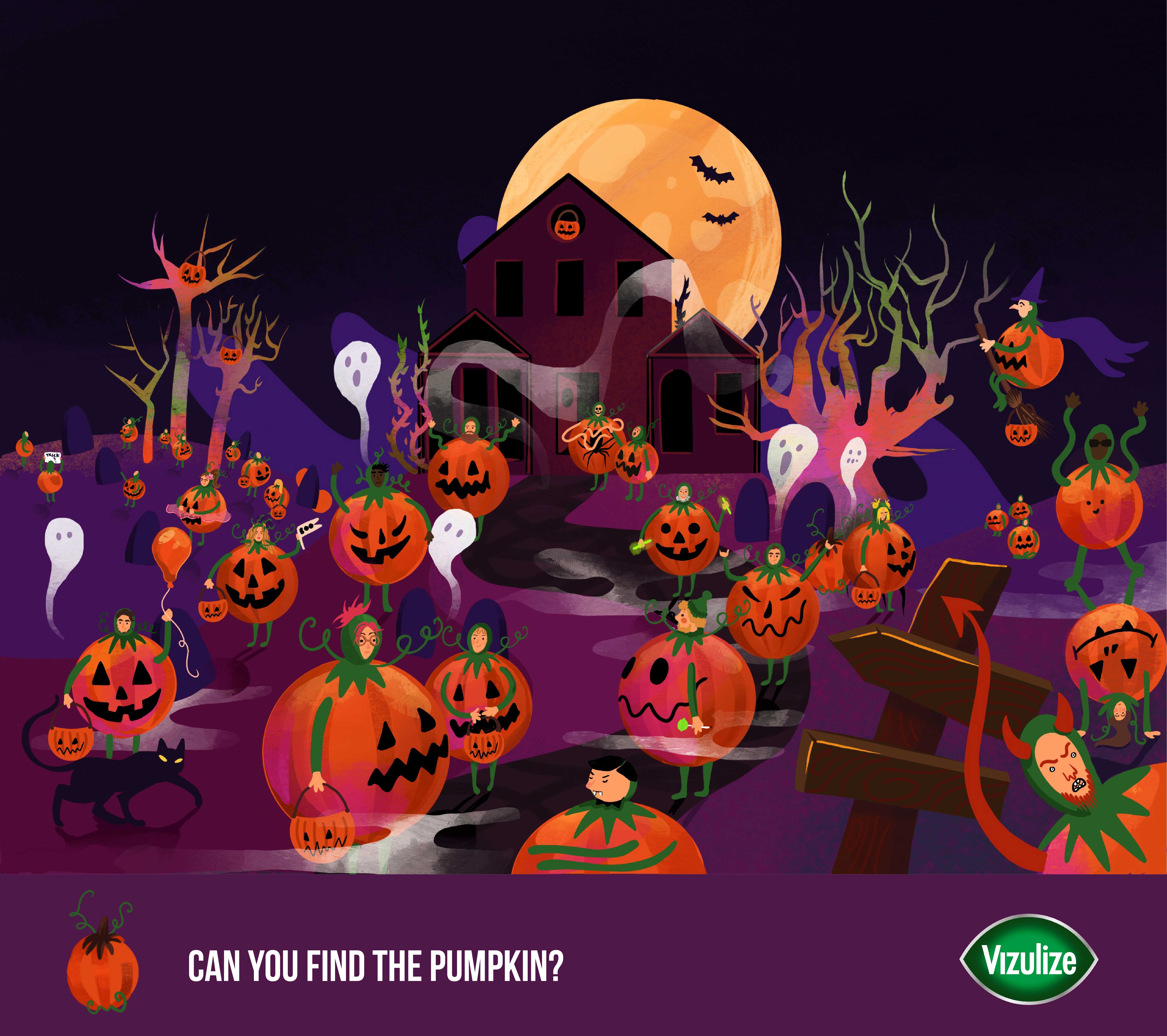 "Find The Hidden Pumpkin" Graphic